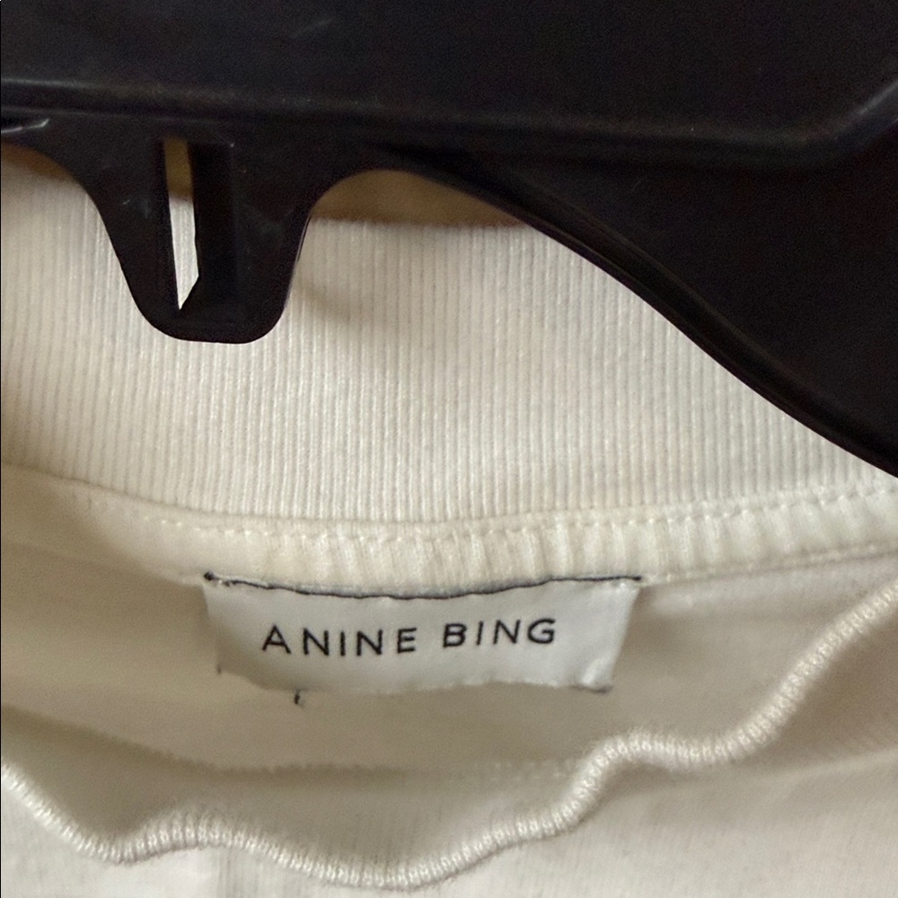 Anine Bing White Mock-Neck Cap-Sleeve Top - Picture 2 of 4
